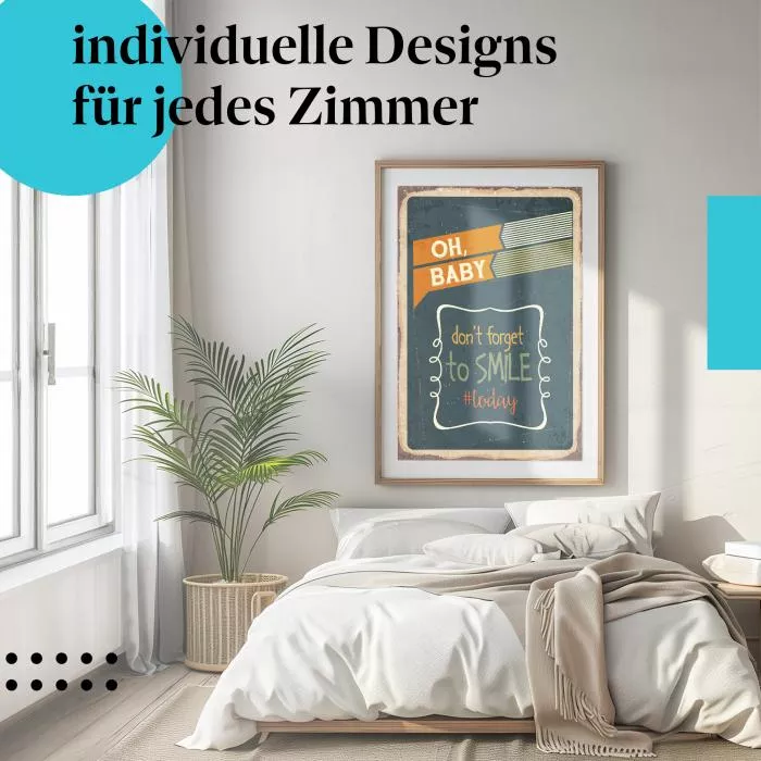 "Don't Forget to SMILE": Vintage & Gute Laune | Postereck 0845